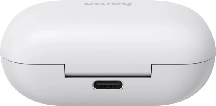 Kufje in-ear pa tela Hama Spirit Chop II 184173, Bluetooth 5.0, IPX4, Touch Control, USB-C, të bardha