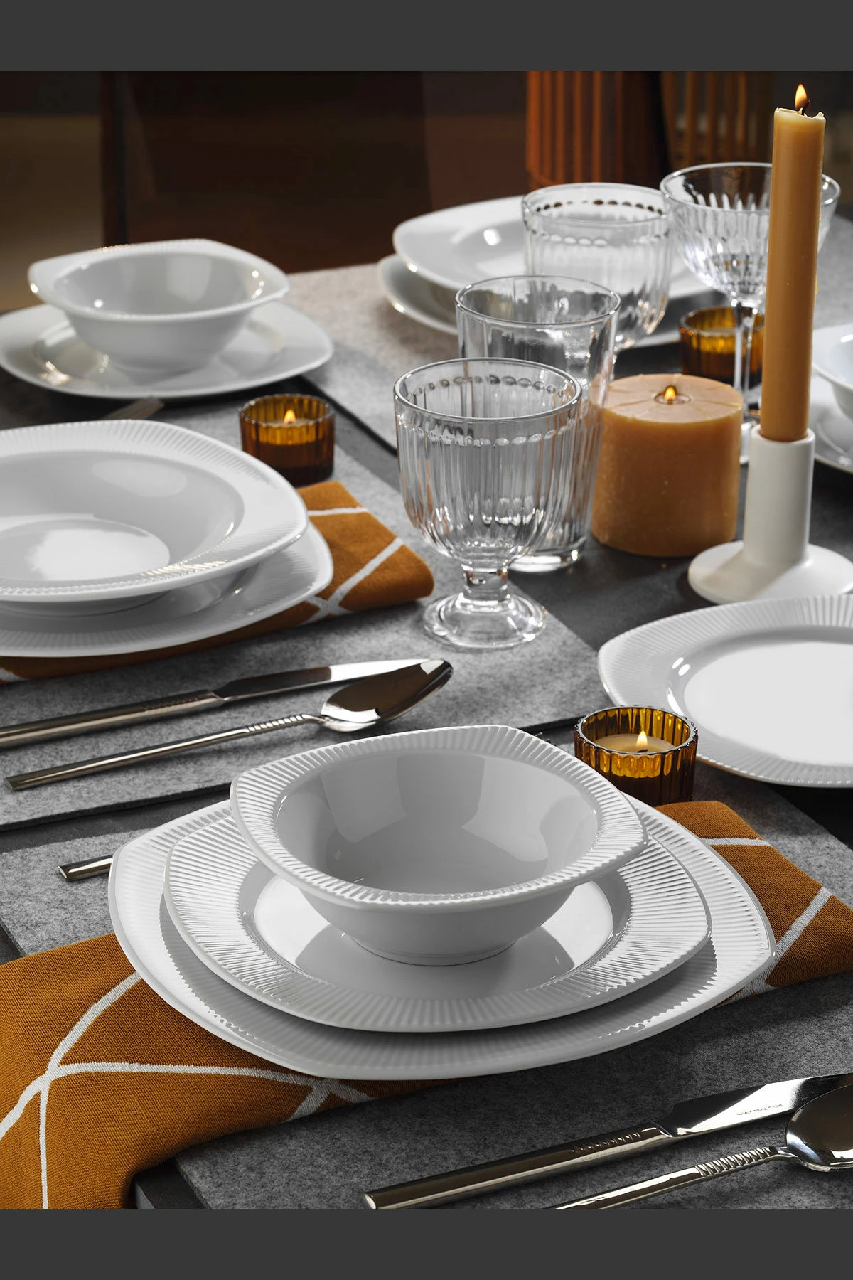 Set enësh për drekë (24 copë), Hermia Concept, CSL24Y200