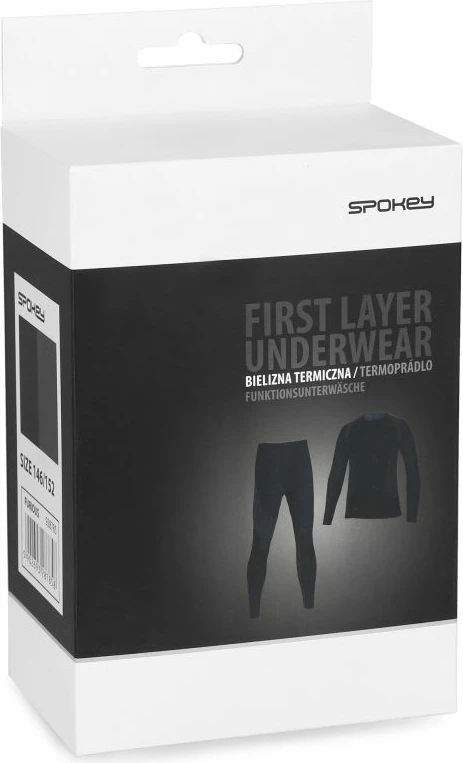 Set termoaktiv për fëmijë Spokey, i zi