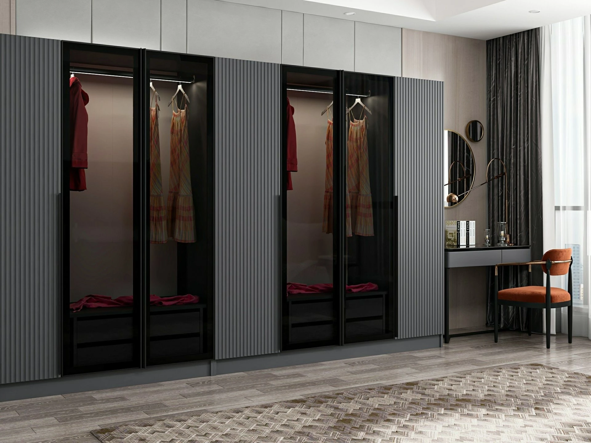 Dollap Skye Decor, Kale Plus, fume, 315x210x52cm
