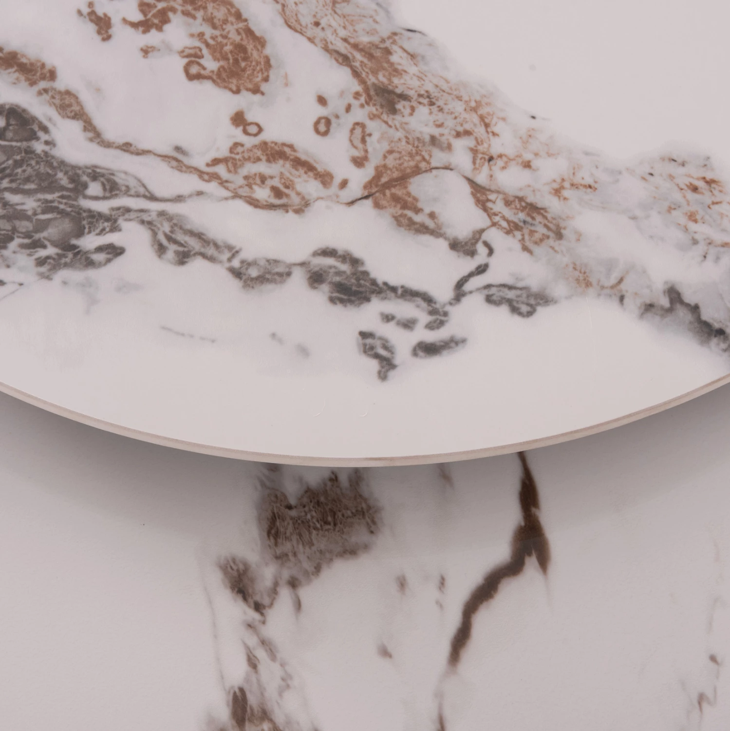 Set tavolina kafeje 2 copë TALOS, mermer i bardhë me damarë kafe, FH18140.03, 70x45.5cm