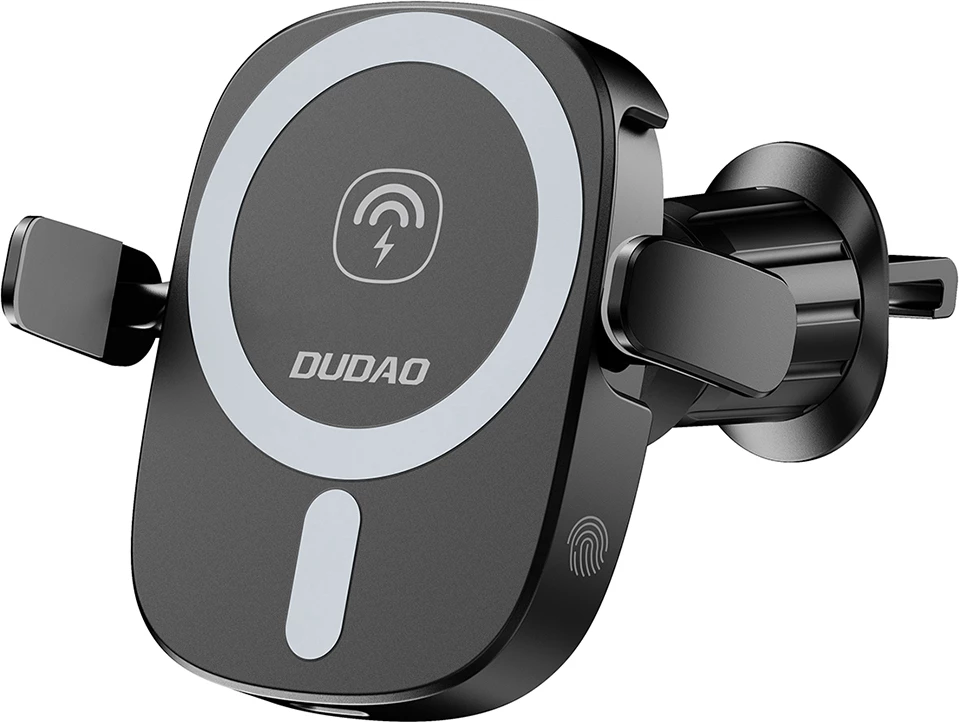 Mbështjellës magnetik për veturë Dudao FW11 me karikues wireless 15W, i zi