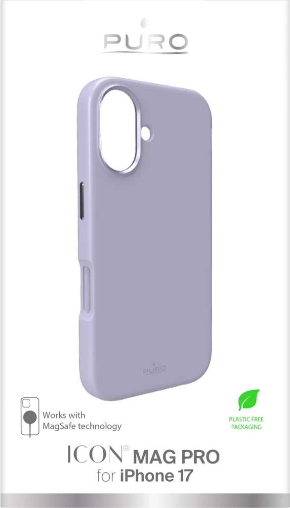 Mbështjellës Puro Icon Mag Pro për iPhone 17, MagSafe, me mbrojtje kamere, butona alumini, rozë
