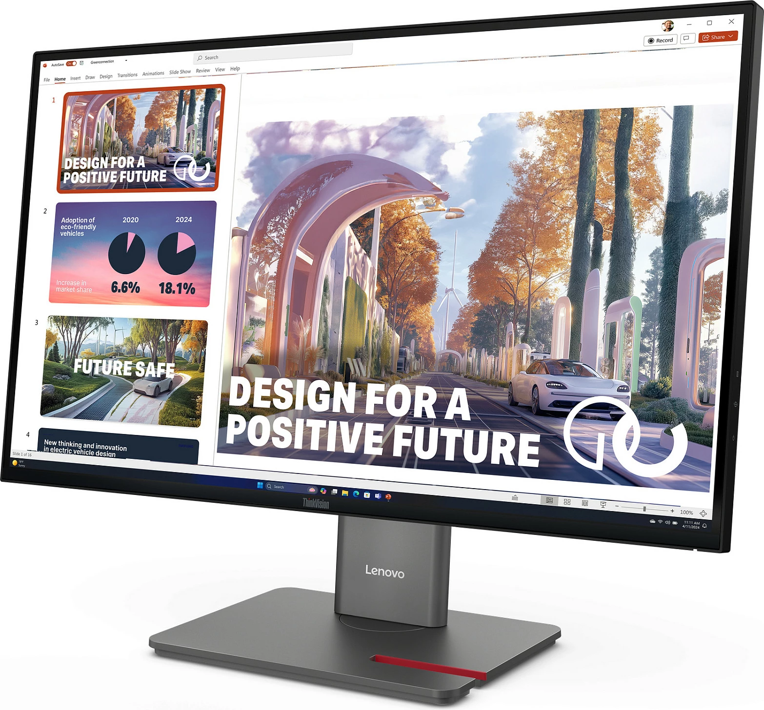 Monitor Lenovo ThinkVision P27QD-40, 27", QHD 2560x1440, LED, 10-bit, Raven Black