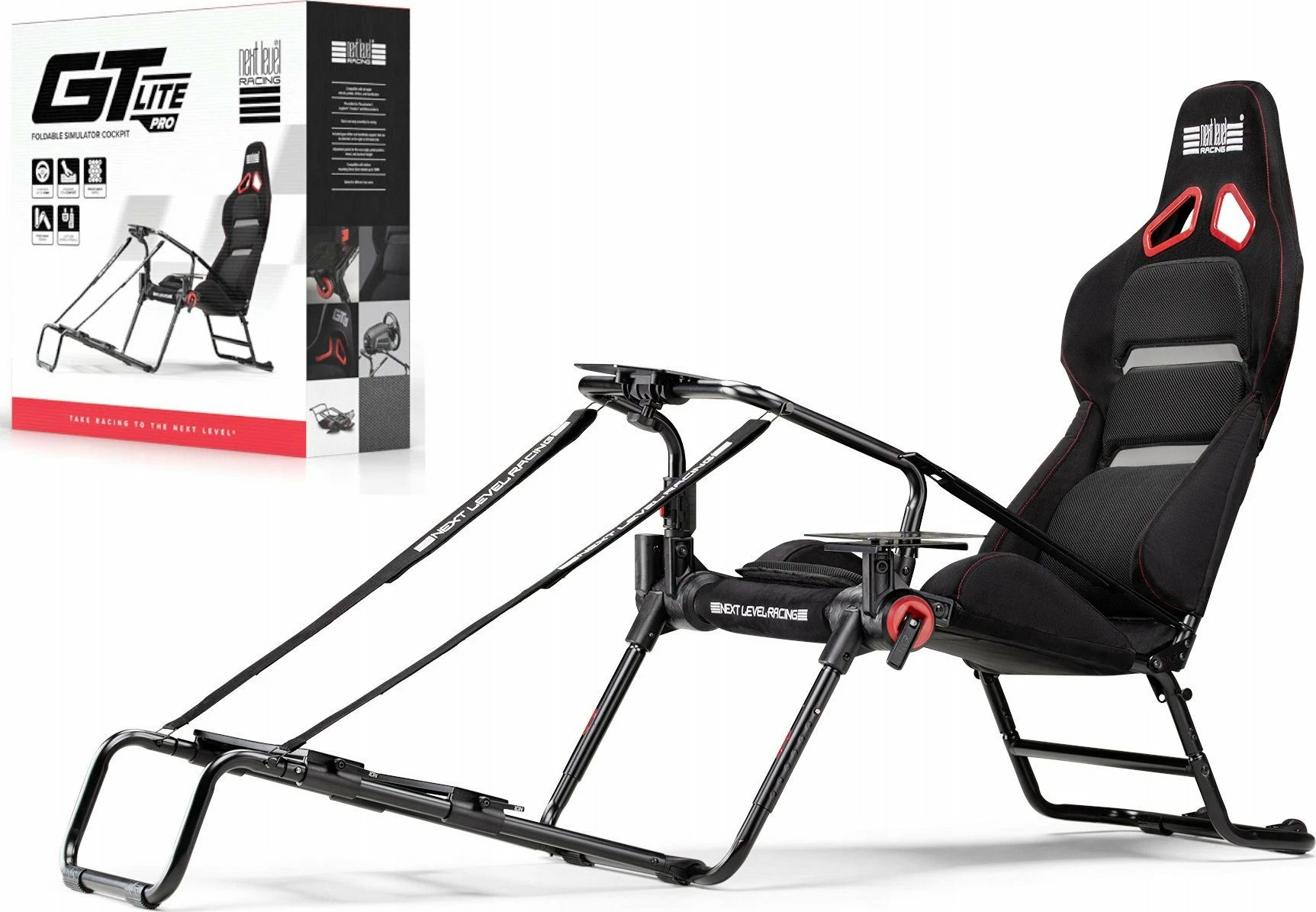Kokpit simulimi garash Next Level Racing GTLite Pro NLR-S031, palosës, për Direct Drive deri 13 Nm, i zi