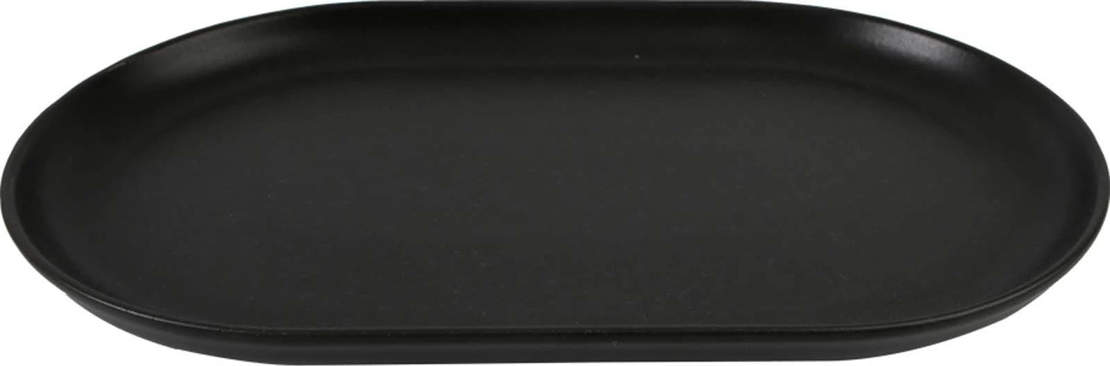 Pjatë servirjeje ovale Porland Seasons Coal 320x200 mm, e zezë, set 6 copë