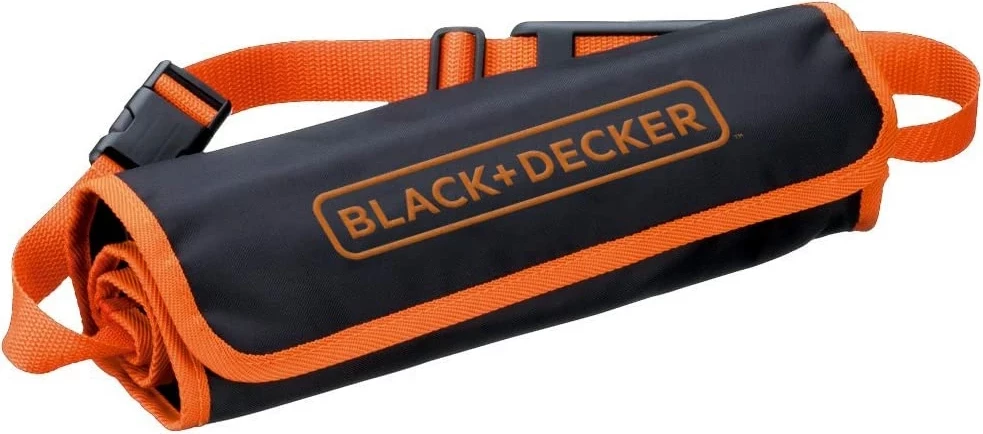 Set bitash dhe çelësash Black&Decker A7063, 56 pjesë, me ragljo, Allen, pincë, me kuti, zi/portokalli