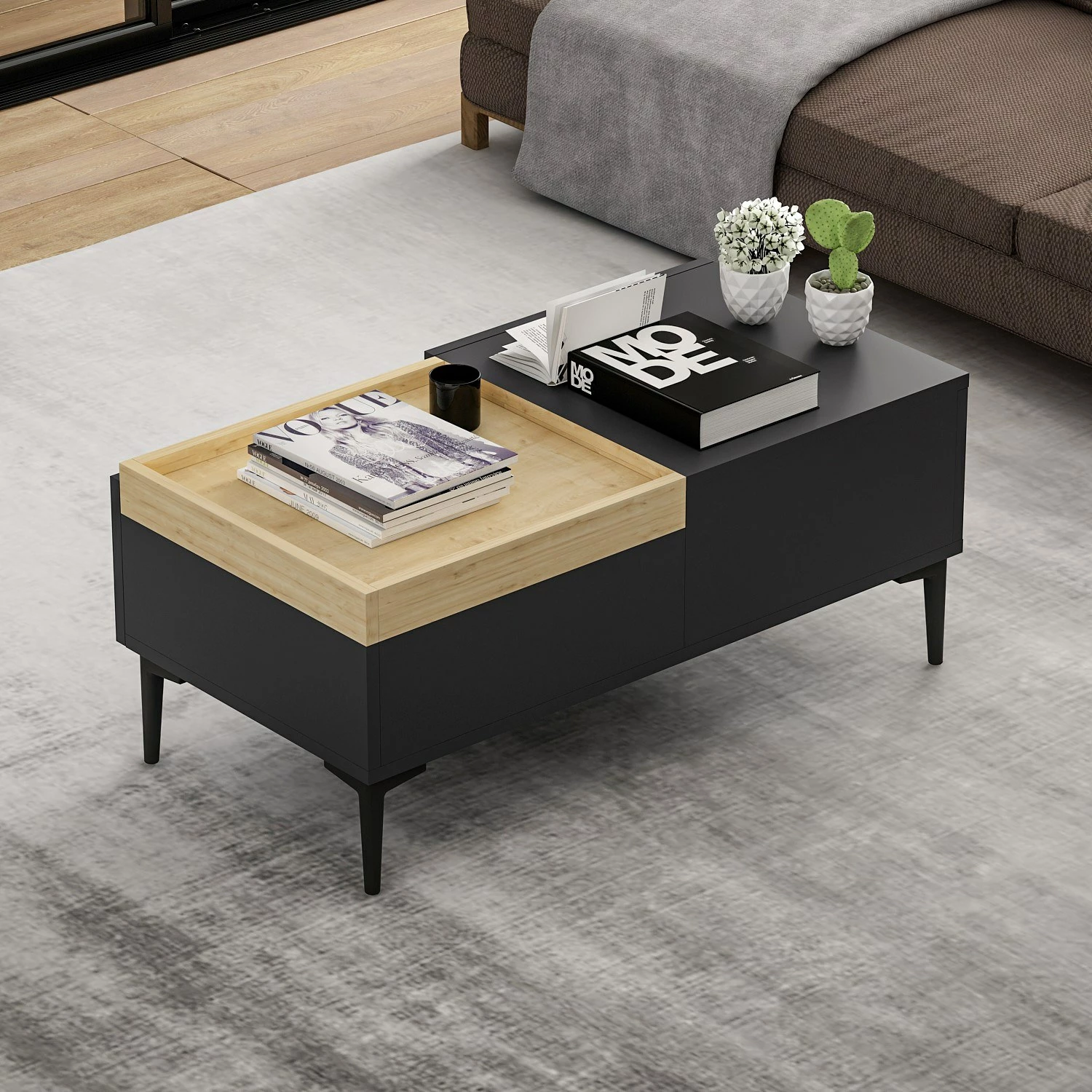 Tavolinë kafeje Hanah Home, Mia, anthracite