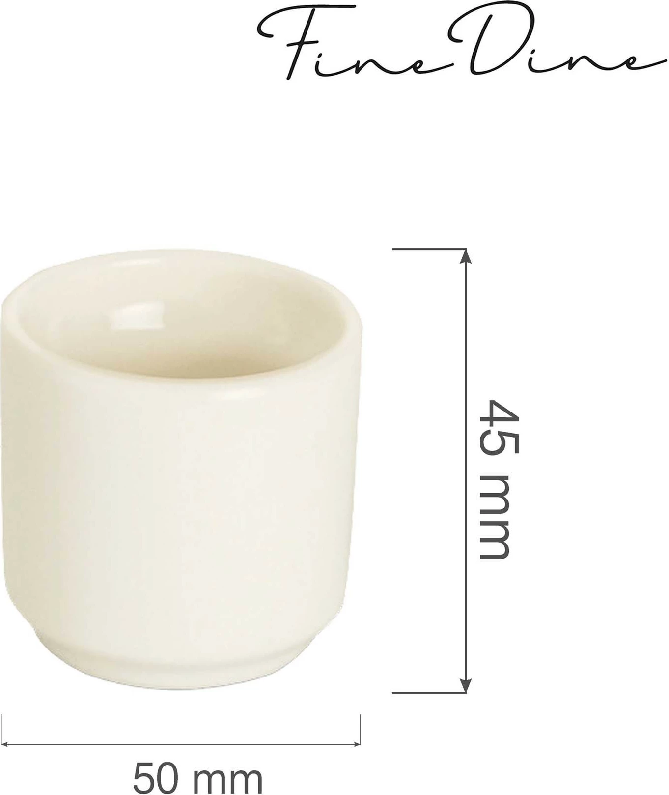 Mbajtëse veze Fine Dine Crema 50x45 mm, krem, set 6 copë