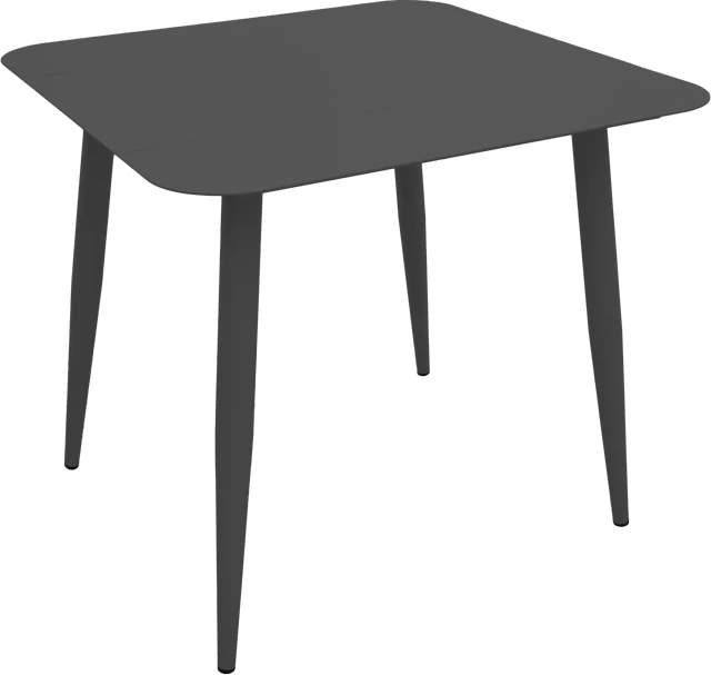 Tavolinë alumini Vista, ngjyrë e zezë, 80x80x72cm