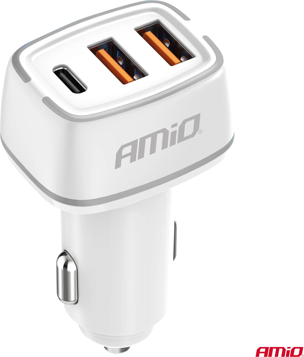 Karikues makine 2×USB-A + USB-C 32W 12/24V 