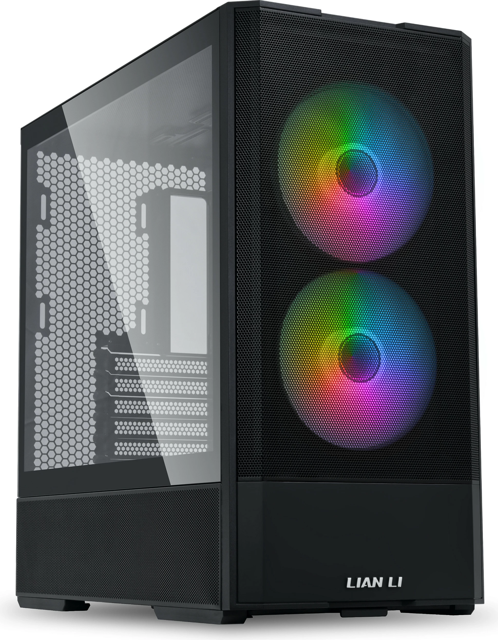 Kasë Lian Li LANCOOL 207, Midi Tower, panel xhami, RGB, e zezë