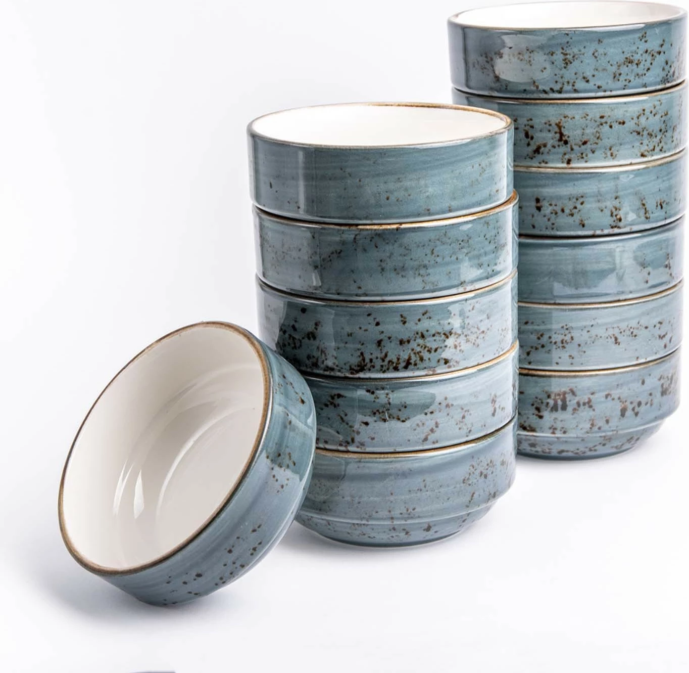 Tas porcelani Fine Dine Arando 150 ml / 80 mm, i grumbullueshëm, gri, set 6 copë