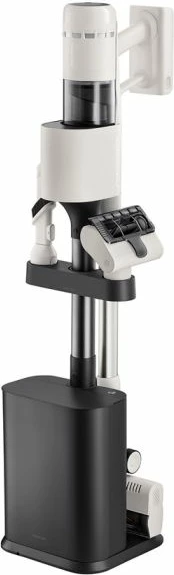 Fshesë me korrent vertikale Roborock H60 Hub 115 AW, stacion vetëzbrazës 2 L, bateri e heqshme 60 min, ekran LED, dritë jeshile, bardhë/zi