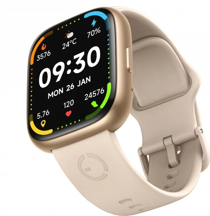 Smartwatch EcoWatch EW06, 1.83", Bluetooth, IP68, Gold