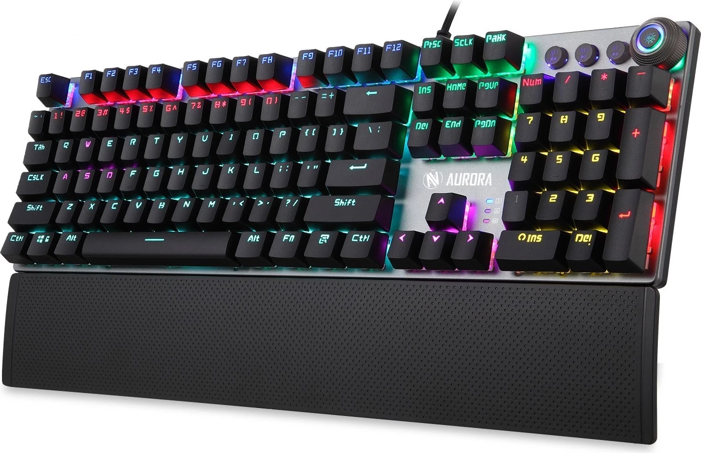 Tastierë Gaming iBOX Aurora K-4, me butona mekanik dhe dritë RGB