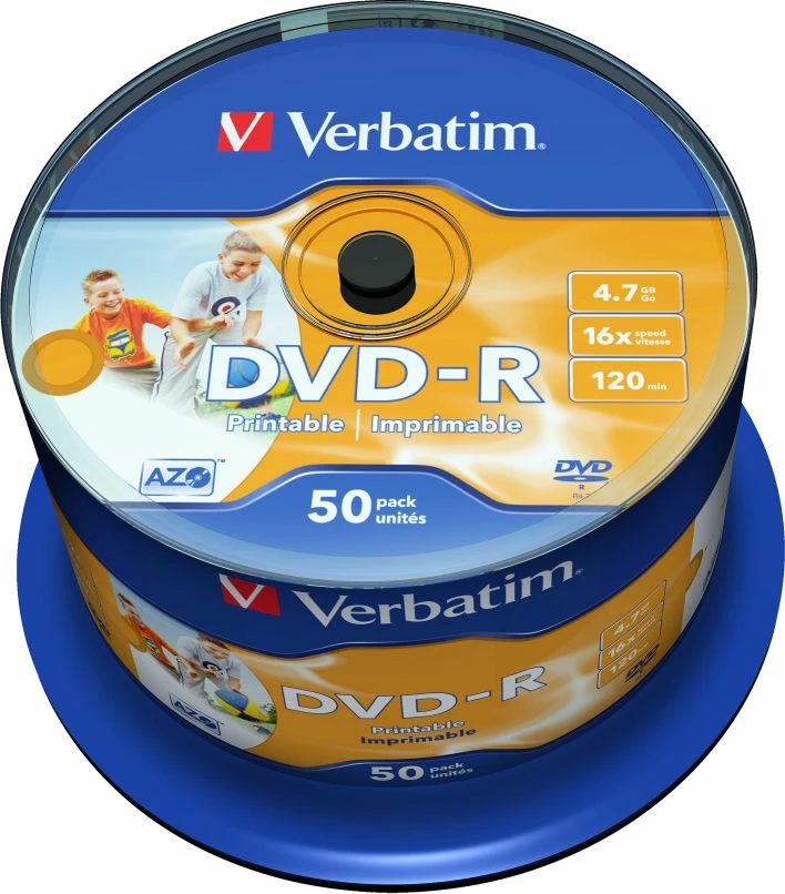 DVD-R Verbatim 43533 4.7 GB 16x Inkjet Printable 50 copë