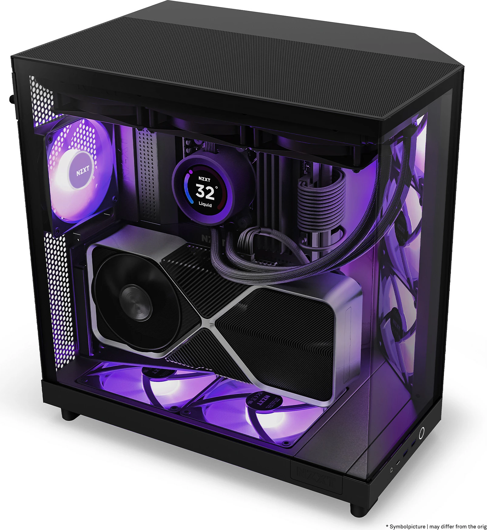 Kasë NZXT H6 Flow RGB Midi Tower, ATX/micro ATX/Mini-ITX, xham i temperuar, e zezë
