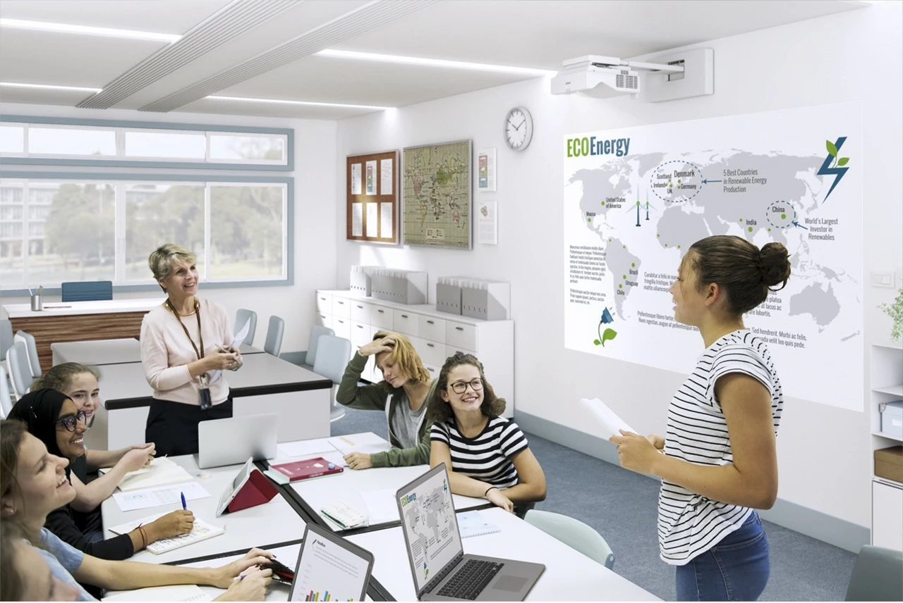 Projektor Epson EB-770F, 4100 ANSI lumens, 1080p, Laser, Wi-Fi, i bardhë