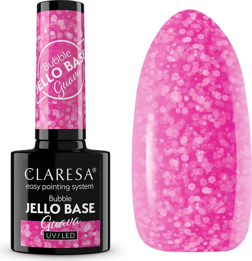 Bazë hibride për thonj Claresa Bubble Jello Base Guava për femra, 5g