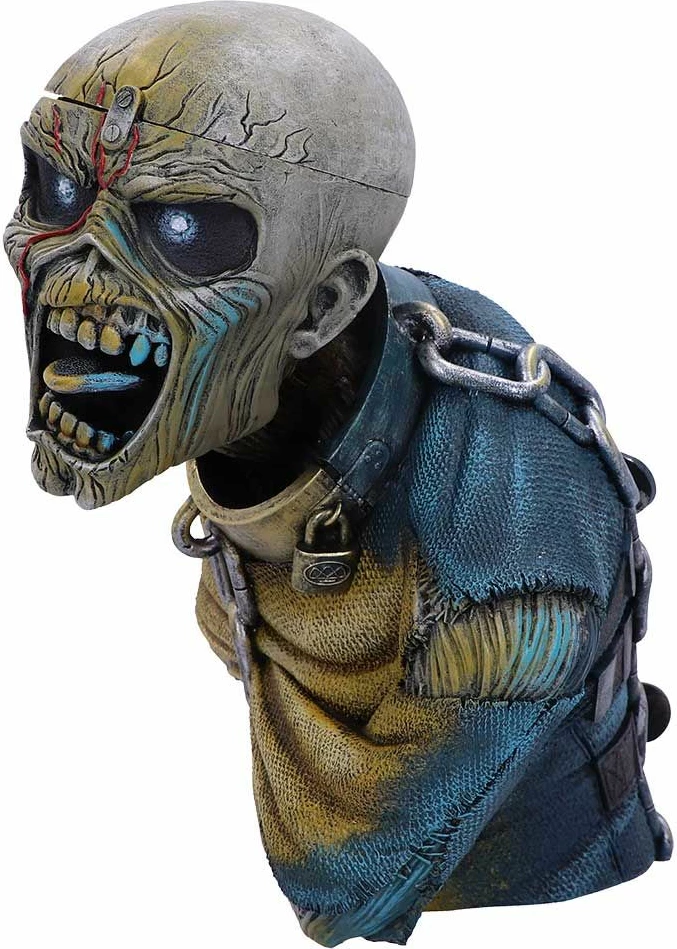 Kuti dekorative bust NEMESIS NOW Iron Maiden Piece of Mind, figurë Eddie, resinë e pikturuar me dorë