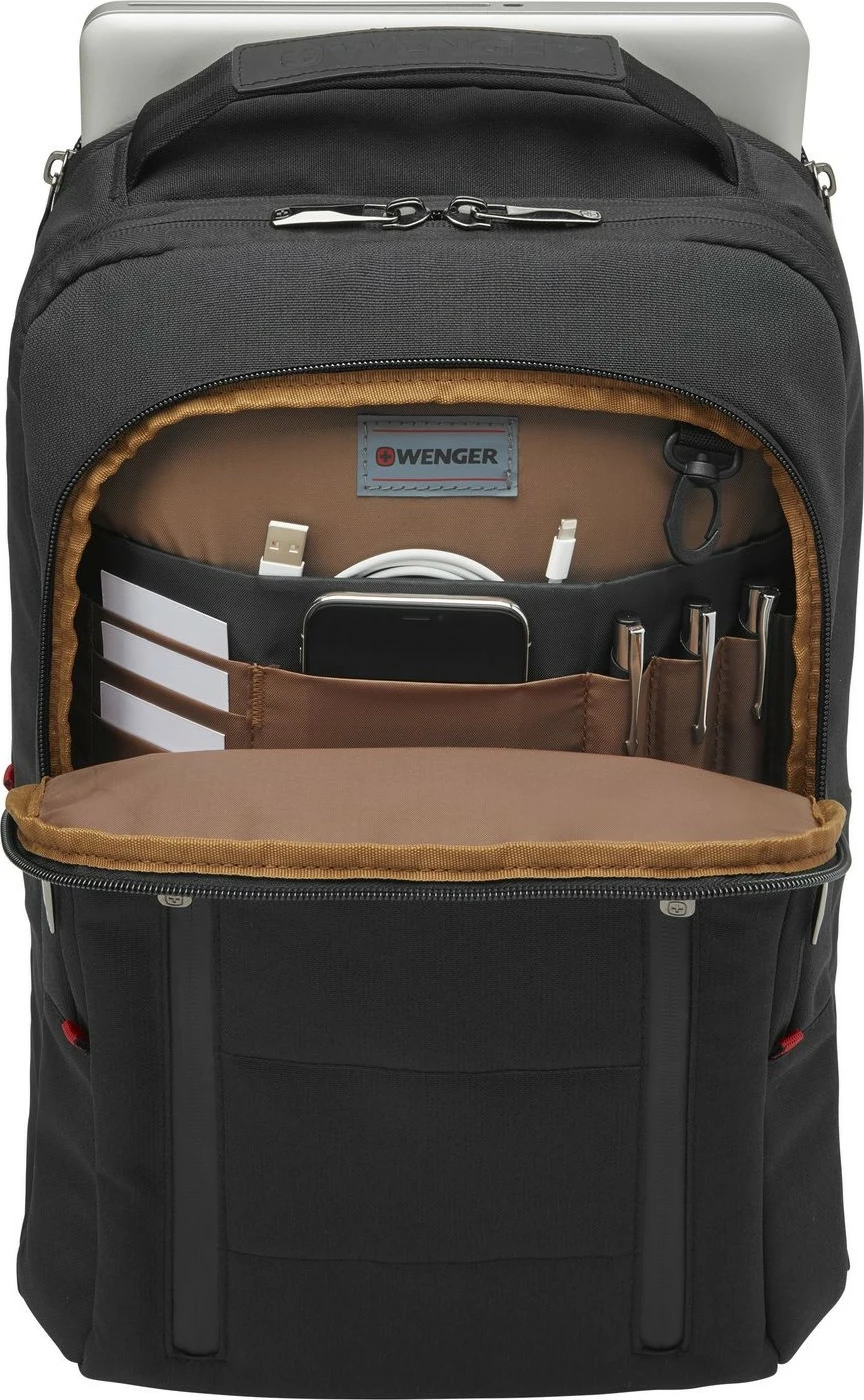 Çantë shpine Wenger City Traveler Carry-On, 16 inç, xhep për tablet 12 inç, e zezë