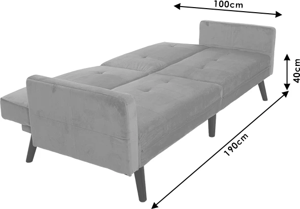 Divan - krevat Dream me stol kadife ngjyrë e verdhë 209x157x80cm