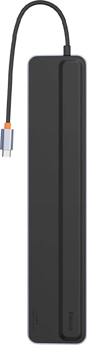 Kasë Baseus EliteJoy Gen2 12në1, USB-C, 2xHDMI, 3xUSB 3.0, PD, DP, SD/TF, RJ45, Type-C, 3.5mm, Gri e errët