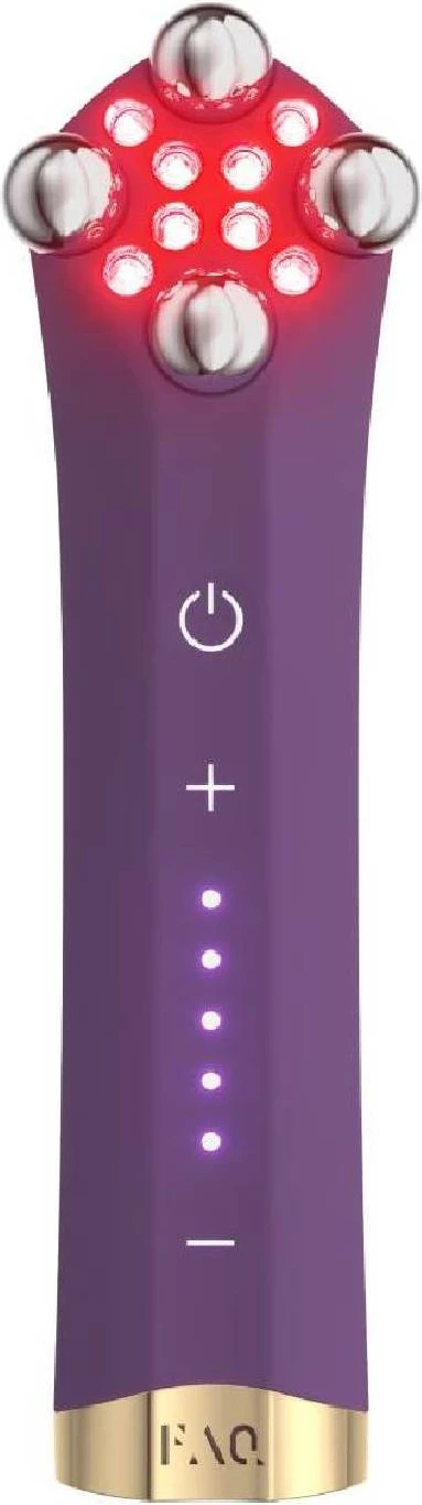 Pajisje rejuvenimi FAQ 401 me mikrorryma, drita LED kuqe/kaltër, masazh T-Sonic, AI adaptuese, USB rikarikueshme, vjollcë