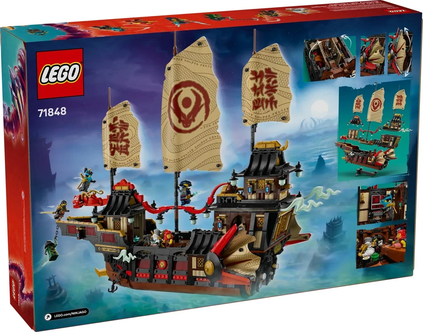 Set LEGO NINJAGO The Temple Bounty 71848 me 6 minifigura
