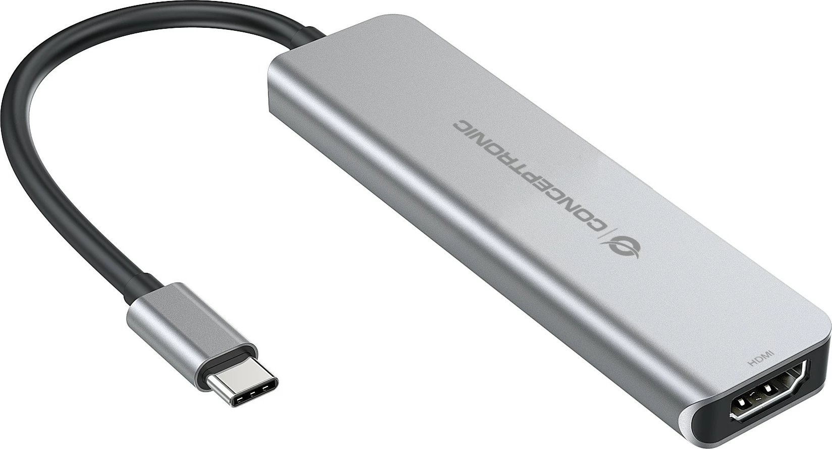 Docking station Conceptronic USB-C HDMI 2xUSB-A3.0 60WPD 15cm gri