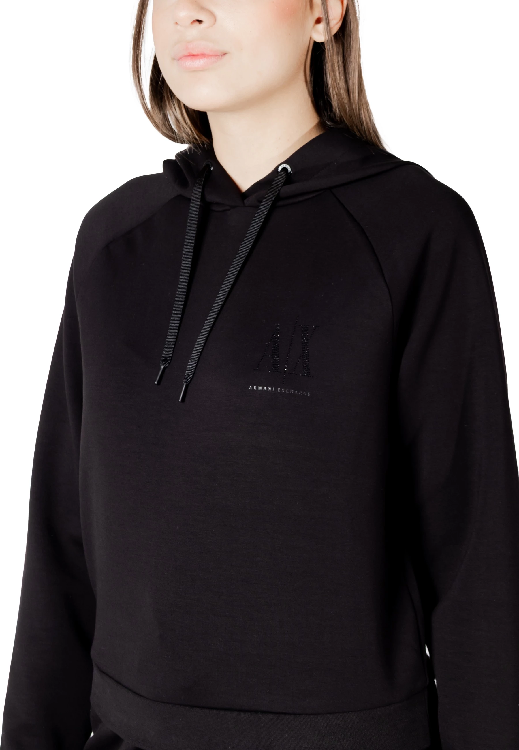 Duks me kapuç për femra Armani Exchange XW000827 AF13397, i zi [Madhësia: M]
