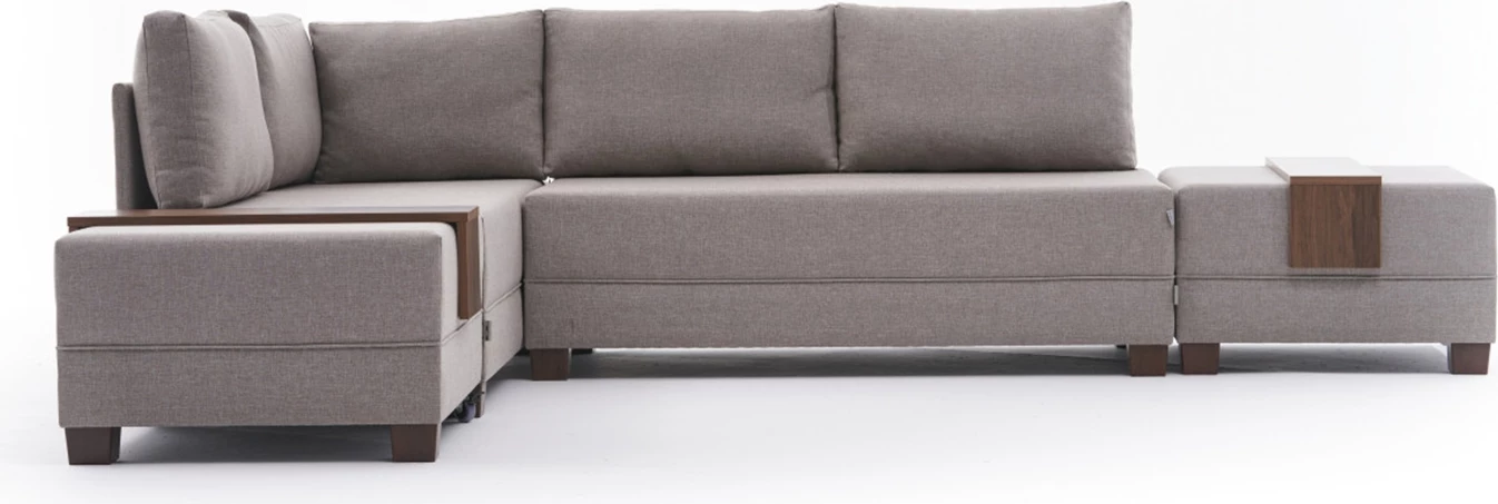 Kënd-sofë krevati Fly, kënd majtas, ngjyrë krem