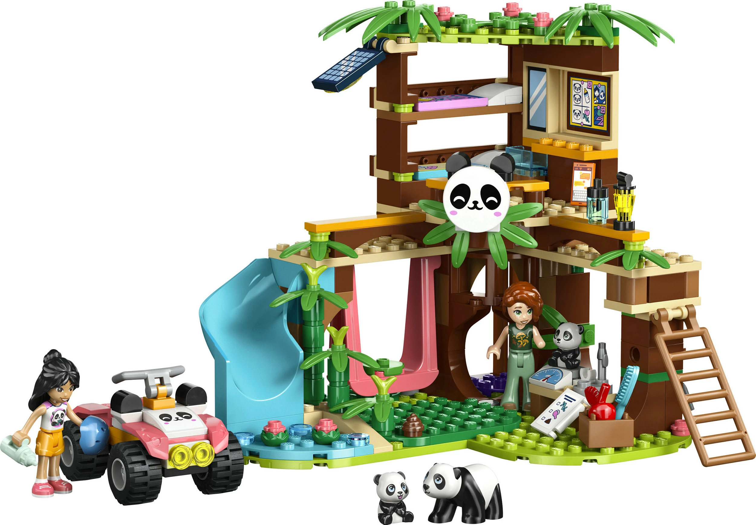 Set lodër LEGO Friends 42648 Strehë e Pandave, 243 copë, 7+