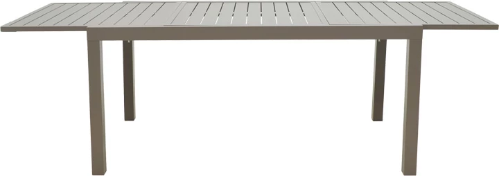 Tavolinë e zgjatshme Lafla, alumin, ngjyrë shampanje, 160-240x90x75cm