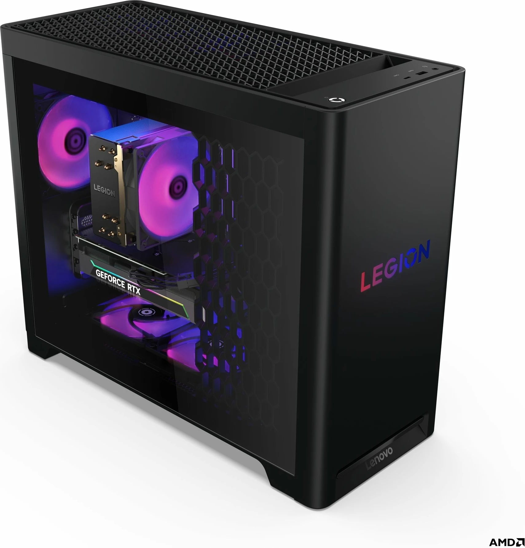 Kompjuter desktop gaming Lenovo Legion T5 30AGB10, Ryzen 7 7700X, 32 GB DDR5 RAM, RTX 5070 Ti 16 GB, SSD 2 TB M.2 PCIe, Windows 11 Home, i zi