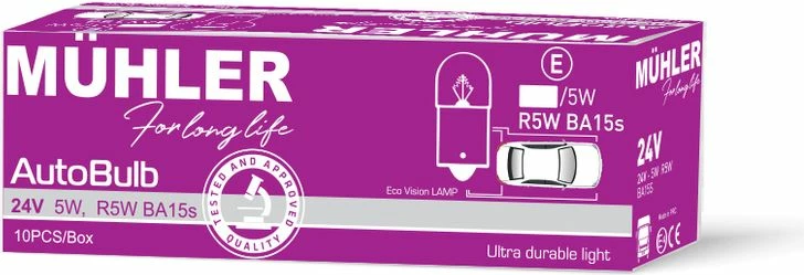 Lampa 24v 5w R5w Ba15s Kuti Muhler