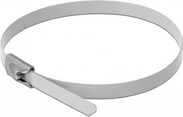 Lidhëse kabllosh DeLOCK 18819, çelik inox, 400 mm, 4.6 mm, 10 copë, e bardhë