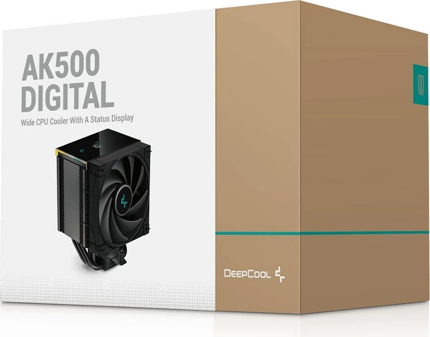 Ftohës ajri për procesor DeepCool AK500 Digital, 12 cm, i zi