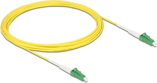 Kabllo fibër optike DeLOCK 83232, LC/APC në LC/APC, OS2, 5 m, e verdhë