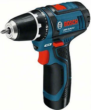 Pistoletë elektrike Bosch GSR 10.8-2-LI Professional, 10.8V, 2 shpejtësi, pa çelës, zi/blu/kuqe