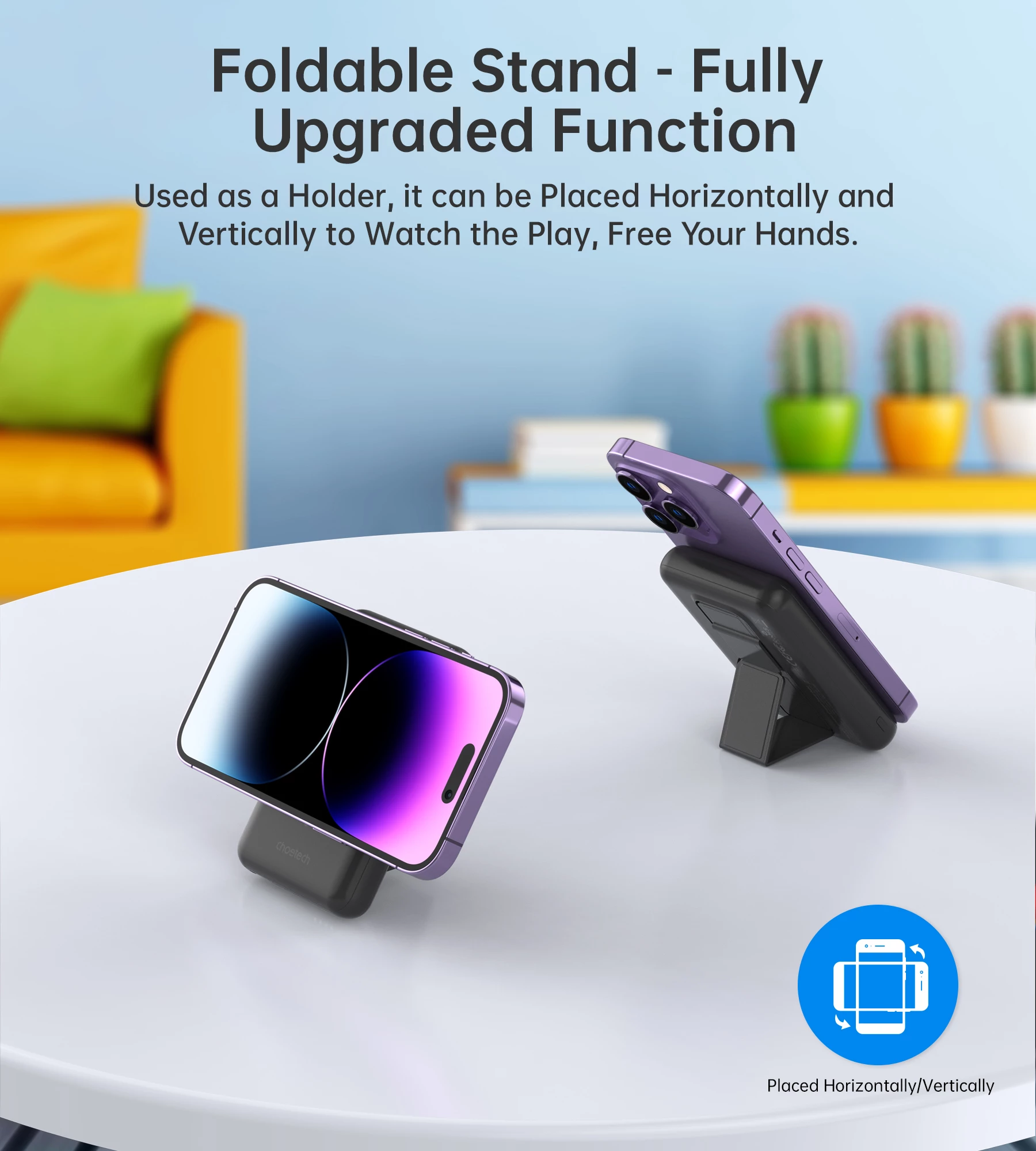 Powerbank Choetech B662, 5000mAh, MagSafe wireless, USB-C/USB-A, e zezë