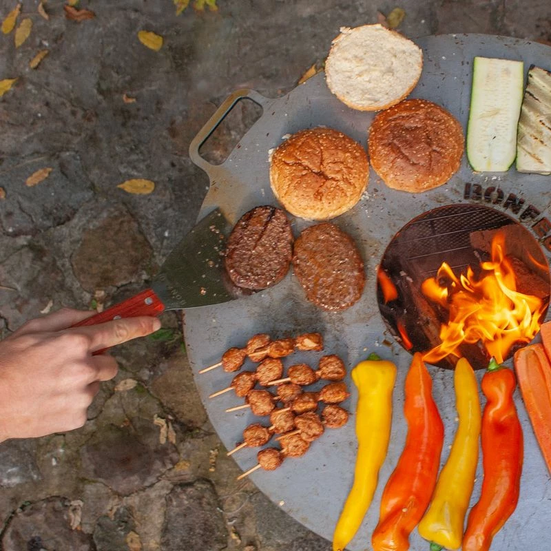 Spatulë për grill Bonfeu, gri