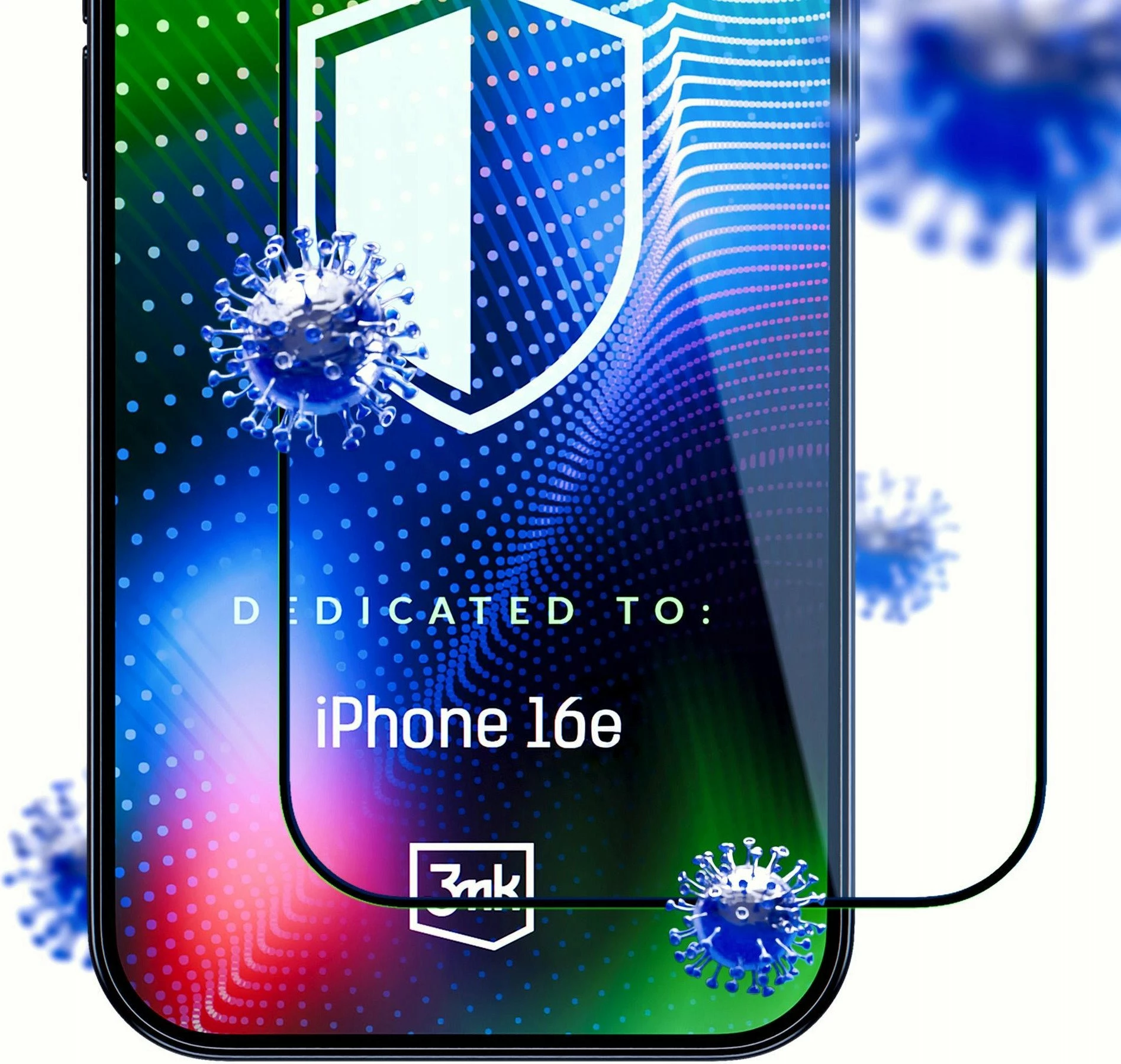 Xham i kalitur mbrojtës për ekran 3MK HARDY® Ultra Glass™ për Apple iPhone 16E, 9H, me aplikator (set)