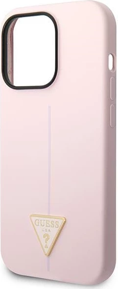 Mbështjellës Guess Silicone Triangle për iPhone 14 Pro 6.1", vjollcë
