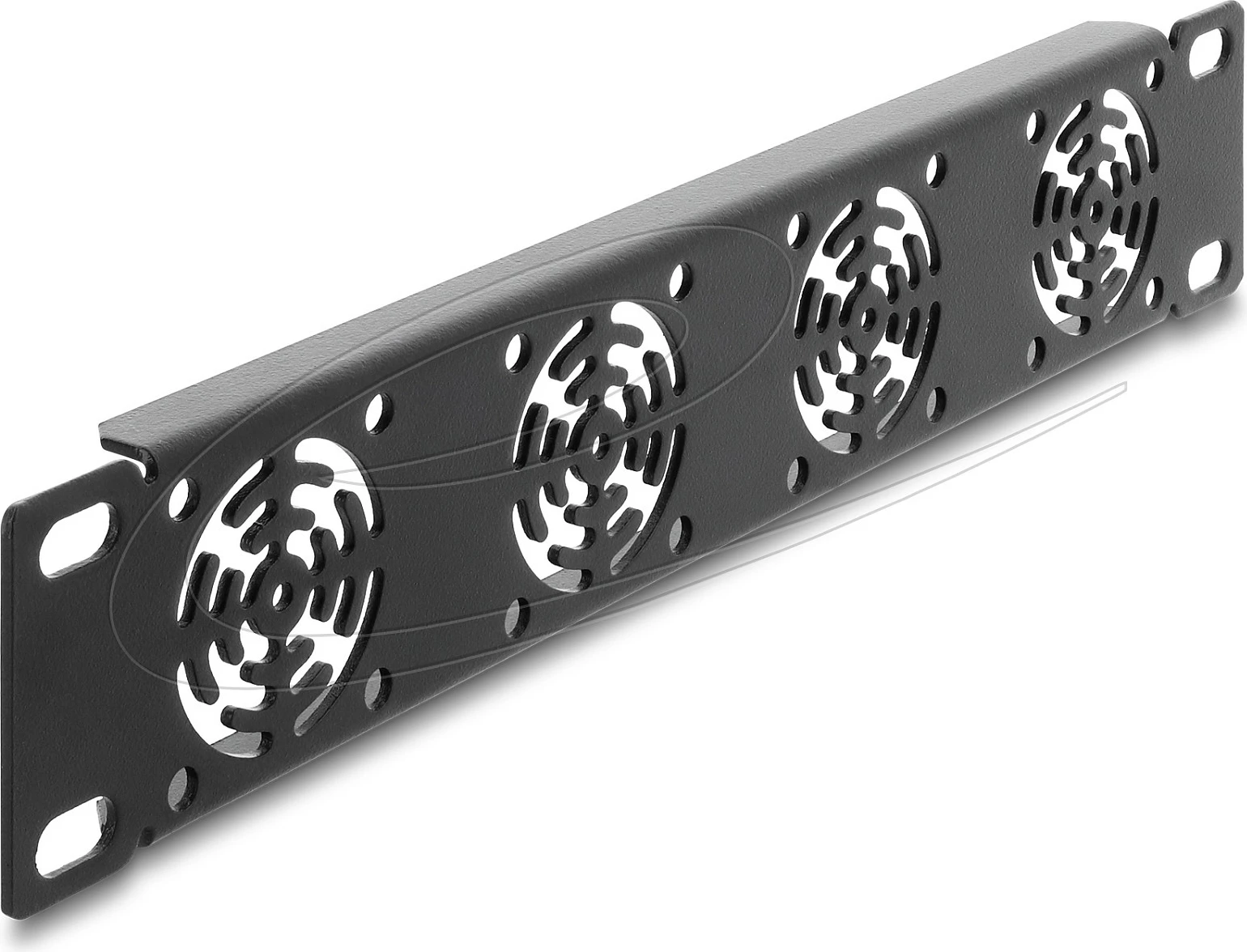 Panel mbulues DeLOCK 67430, 1U, 10", 4 ventilatorë, metal, gri e errët
