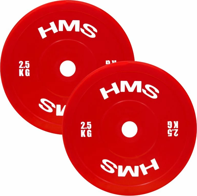 Plate olimpike HMS TPP02 2.5kg të kuqe set 2 copë