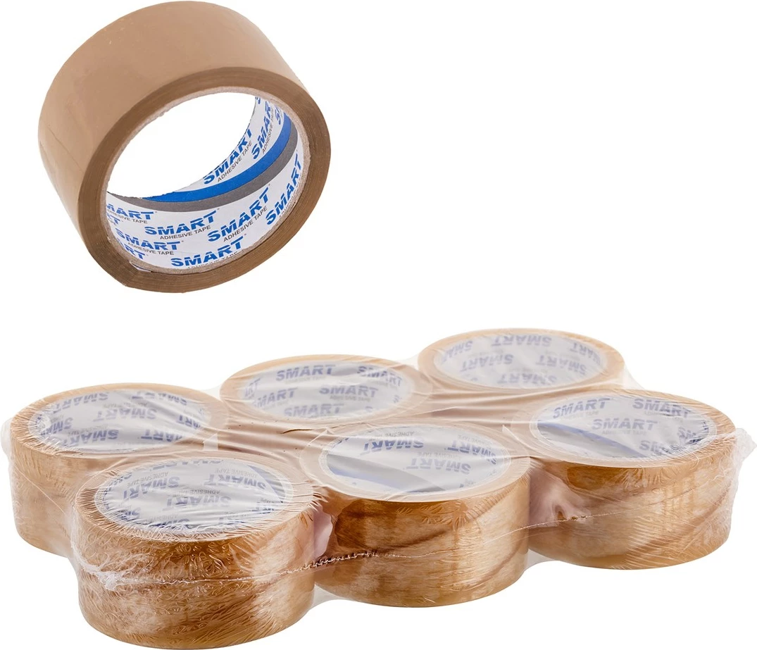 Shirit ngjitës akrilik BESTPAK Smart, 48 mm x 60 m, 6 copë, Gri