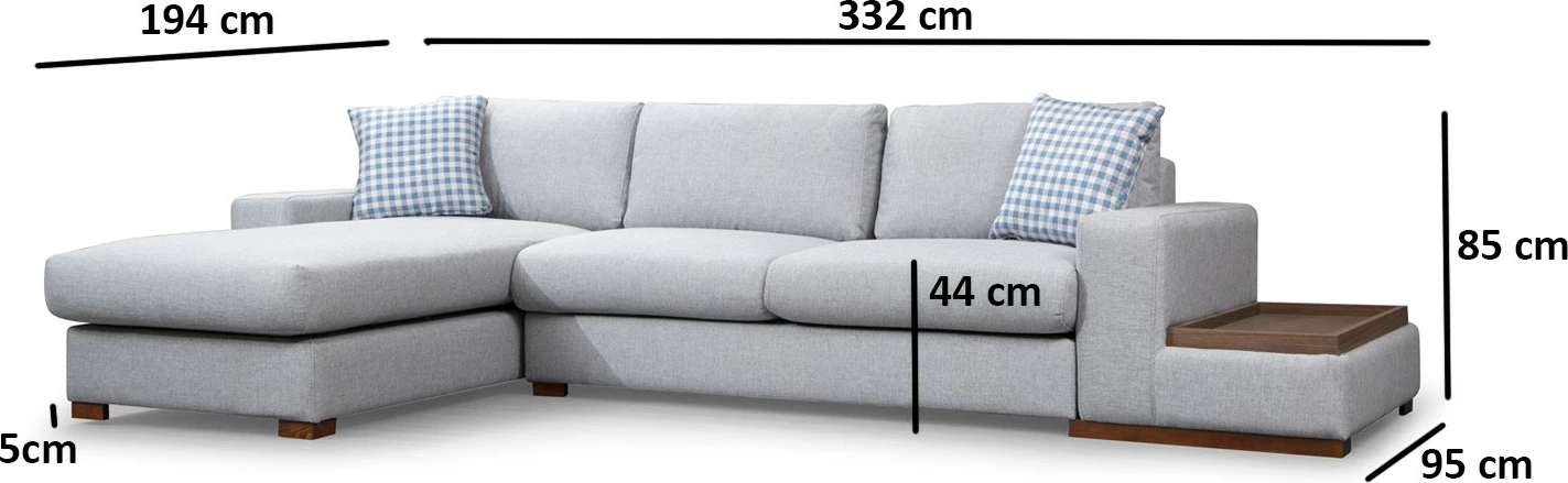 Kënd-sofë Atelier del Sofa, Loop 14, ngjyrë gri e çelët