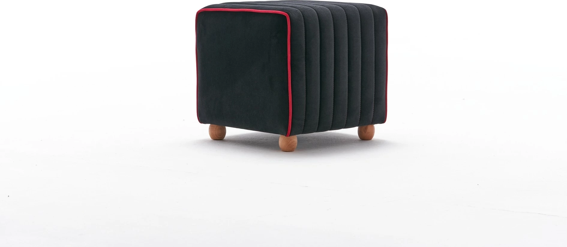 Puf Mona, Atelier del Sofa, anthracite me rozë
